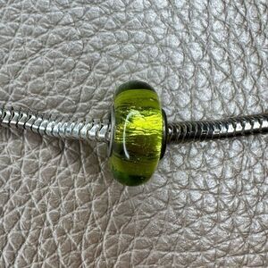 Helzberg Diamonds - Green Foil Glass Charm